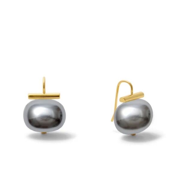 Camila Coelho 14K Gold Plated Mother of Pearl Drop Earrings - Picture 4 of 10